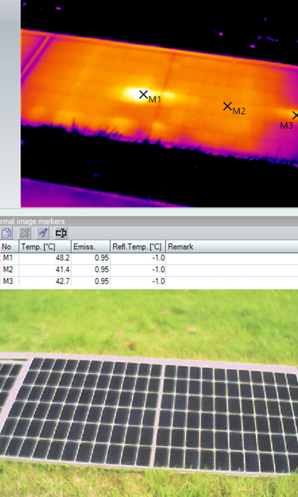 Thermal Proﬁling of Solar Panels